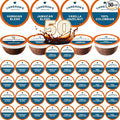 50-count single-cup coffee pack sampler for Keurig K-Cup Brewers Variety of Cameron's flavors Jamaican Blend Hawaiian 100% Colombian and Vanilla Hazelnut Packaged by Brightest Place Compatible with