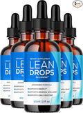 (5 Pack) Lean Drops – LeanDrops Liquid Formula Original Lean Drops Supplement All Natural Premium Advanced Formula Leandrops Support for Overall Wellness and Support Health 5 Bottles for 5 Months