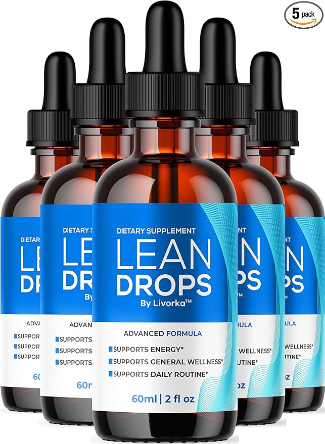 (5 Pack) Lean Drops – LeanDrops Liquid Formula Original Lean Drops Supplement All Natural Premium Advanced Formula Leandrops Support for Overall Wellness and Support Health 5 Bottles for 5 Months