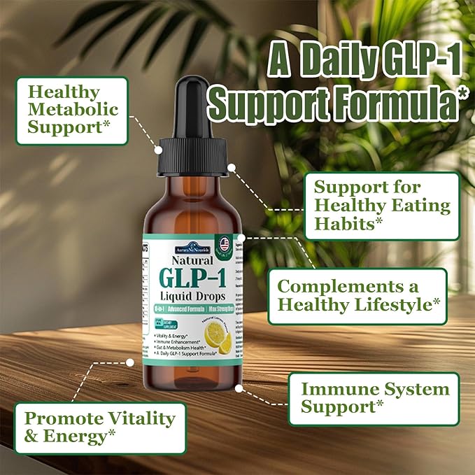 2 Pack GLP-1 Supplement Liquid Drops 10-in-1 Formula with Berberine Ceylon Cinnamon Prebiotic Fiber &amp Green Tea Extract | Supports Healthy Metabolism Digestive &amp Gut Health丨Vegan Non-GMO