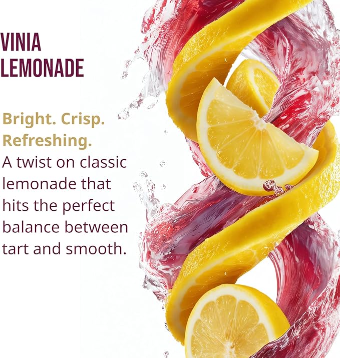 VINIA Resveratrol Electrolyte Hydration Powder Mix | Boost Blood Flow &amp Circulation | Sea Salt Coconut Water Potassium Magnesium Informed Sport Certified (30 Sticks Lemonade)