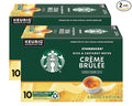 Starbucks Crème Brulée Flavored Blonde Roast Single Cup Coffee for Keurig Brewers 10 Count - Pack of 2