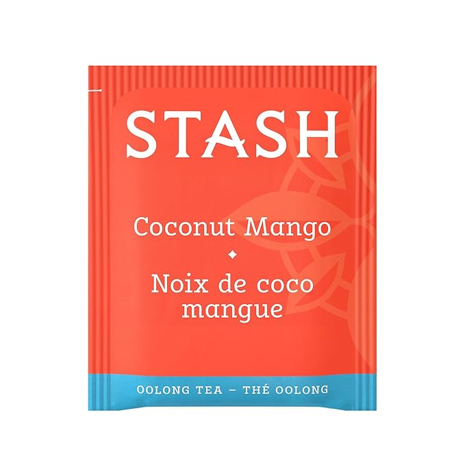 Stash Tea Coconut Mango Wuyi Oolong Tea - Caffeinated Non-GMO Project Verified Premium Tea with No Artificial Ingredients 18 Count (Pack of 6) - 108 Bags Total