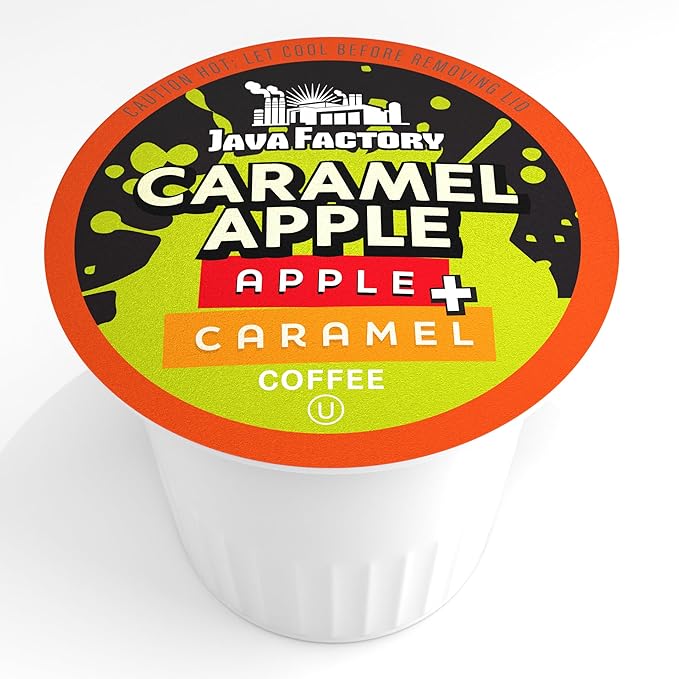 Java Factory Flavored Coffee Pods Caramel Apple Compatible with K Cup Brewers Including 2.0 40 Count