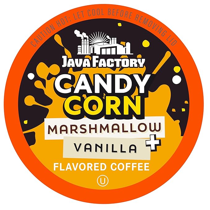 Java Factory Flavored Coffee Pods Candy Corn Compatible with K Cup Brewers Including 2.0 40 Count