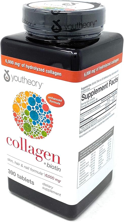 youtheory Collagen Plus Biotin 390 Tablets (5 Pack)