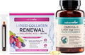 NatureWise [1] Hydrolyzed Liquid Collagen + Biotin + Vitamins - 30 Tubes[30 Day Supply] + [1] Omega 3 Fish Oil 1000mg + Vitamin E - Wild-Caught - 60 Softgels[30-Day Supply]