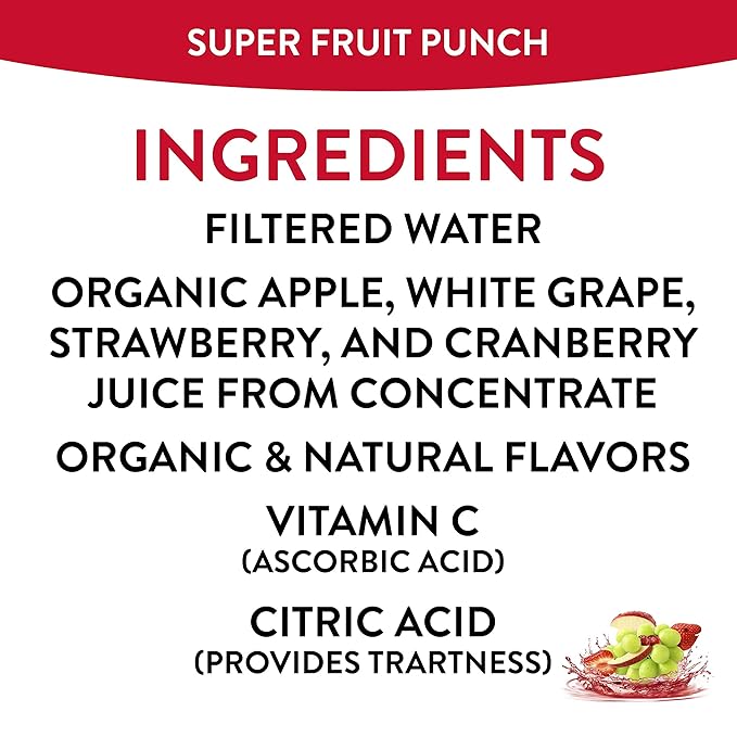 Honest Kids Super Fruit Punch Organic Juice Drink 6 Fl oz Juice Boxes 6 Fl Oz (Pack of 40)