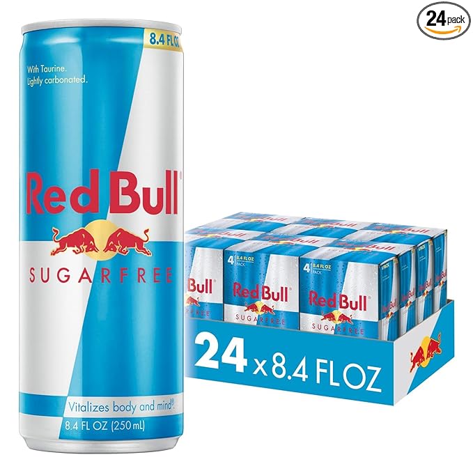 Red Bull Sugar Free Energy Drink 8.4 Fl Oz 24 Cans (6 Packs of 4)