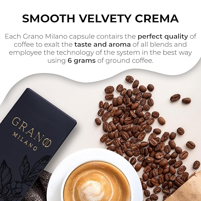 Grano Milano Variety Pack with Decaf - 50 Espresso Pods Compatible with Nespresso Original line - Medium &amp Dark Roast Coffee Capsules Made in Italy Espresso Coffee