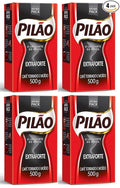 Pilao Extra Strenght Coffee 17.6 oz Café Extra Forte 500g Pack  70.54 Ounce (Pack of 4)