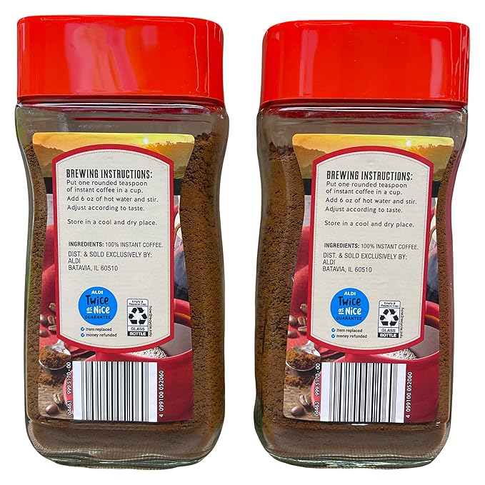 Instant Classic Roast Coffee Deep Rich Flavor 8 oz Pack of 2
