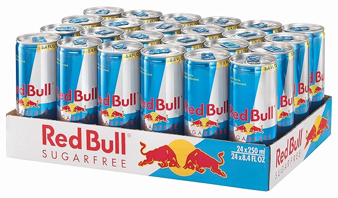 Red Bull Sugar Free Energy Drink 8.4 Fl Oz 24 Cans (Pack of 2)