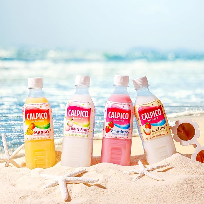 CALPICO 6 Flavor Variety Pack – Smooth Creamy &amp Refreshing Non-Carbonated Beverage Sweet and Tangy Japanese Lactic Acid Drink 16.9 Fl oz (Pack of 6)