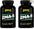 SNAC ZMA-5 Mineral Supplement - Supports Muscle Function Restful Sleep Immune Health &amp Relaxation with Zinc Vitamin B6 Magnesium &amp 5-HTP for Sleep Anxiety Calmness - 180 Veggie Capsules