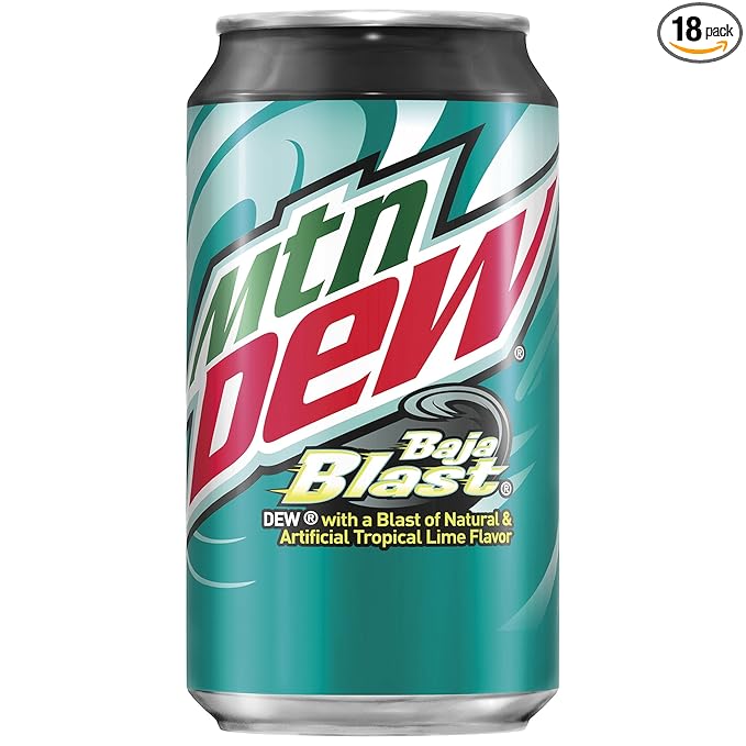 Mountain Dew Baja Blast 12 fl oz. cans (18 Pack)