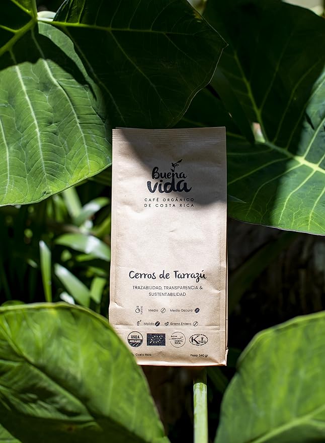 Buena Vida Speacialty Coffee - Cerros de Tarrazú Ground - Costa Rican Regenerative Coffee (12 oz)