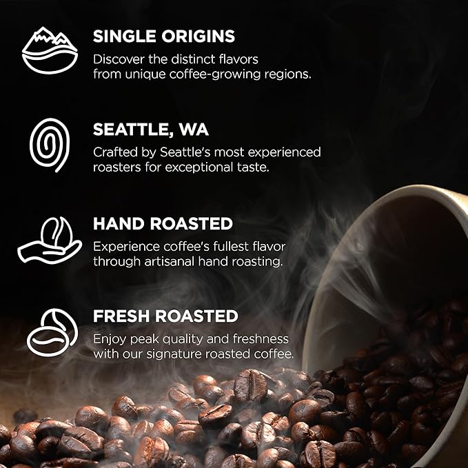 Fonte Coffee Roaster - Drip Coffee - Medium-Dark Fresh Roast - Roasted in Seattle - Single Origin - Bright Chocolately Balanced - 12 oz - Fonte AA