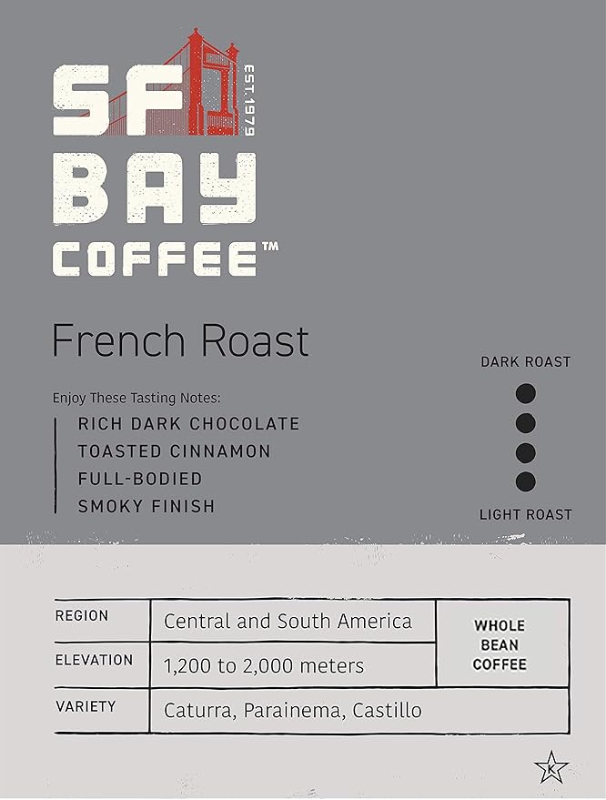 San Francisco Bay Whole Bean Coffee Bundle - French Roast (2lb) + Decaf Espresso Roast (2lb)