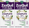 ZzzQuil Pure Zzzs Complete SleepMelatonin 10mgL-TheanineGABAwith Ashwagandhaand MagnesiumMelatonin Sleep Aid100 Count (Pack of 2)