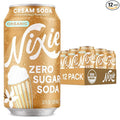 Nixie Organic Zero Sugar Soda Cream Soda Healthy Soda Pop Non-GMO 0 Sugar 0 Calories Caffeine Free 12oz Cans (12 Pack)