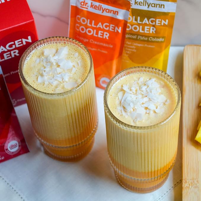 Dr. Kellyann Collagen Cooler – Orange Creamsicle | 15g Grass-Fed Collagen Protein per Serving | Keto &amp Paleo Friendly Non-GMO Dairy-Free | 14 Servings