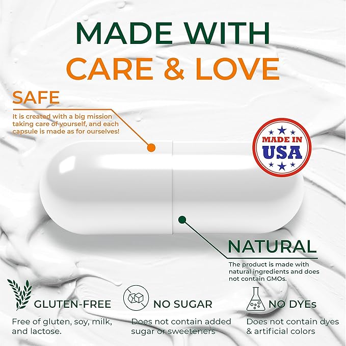 SIRUNES Bovine Collagen Supplements for Men and Women I Hydrolyzed Grass Fed Bovine Collagen Peptides Dietary Supplement for Joint Nerve &amp Bone Support - Non-GMO Anti-Aging - 100 Capsules