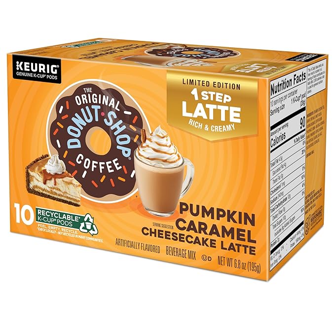 The Original Donut Shop Pumpkin Caramel Cheesecake Latte Keurig Single Serve K-Cup Pods 60 Count