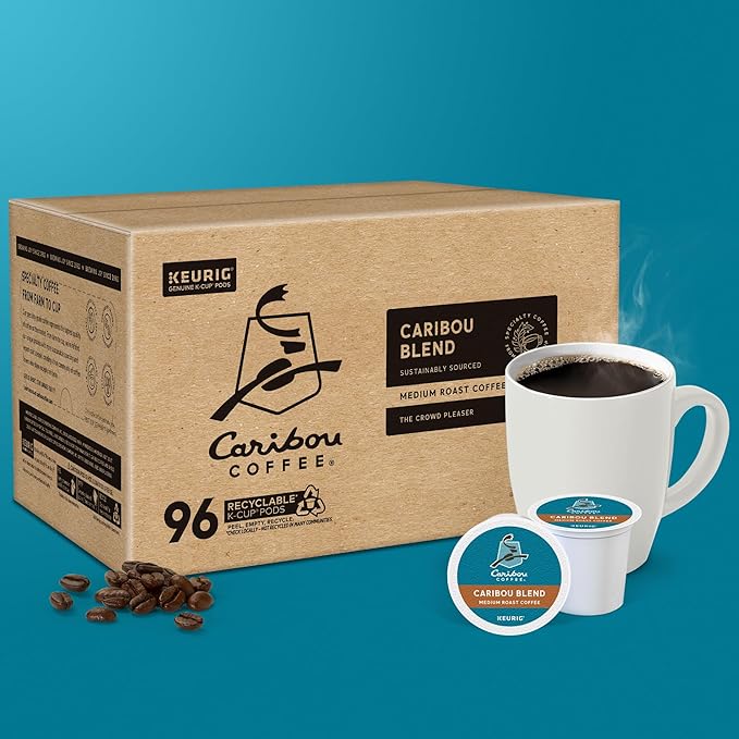 Caribou Coffee Caribou Blend Keurig Single-Serve K-Cup Pod Medium Roast Coffee 96 Count
