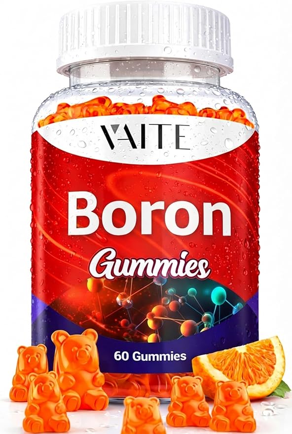 Boron Supplement for Men &amp Women – 10mg Gummies – Vegan Non-GMO Gluten-Free – Supports Bone Strength Joint Flexibility &amp Immune System – Essential Mineral for Bone Density – 60 Chewables