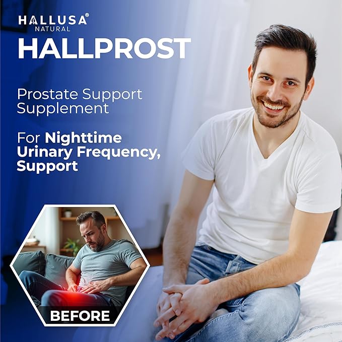 Hallusa Natural Próstata Inflamada - Prostatitis - Pastillas para la próstata - HALLPROST 60 CAPSULAS