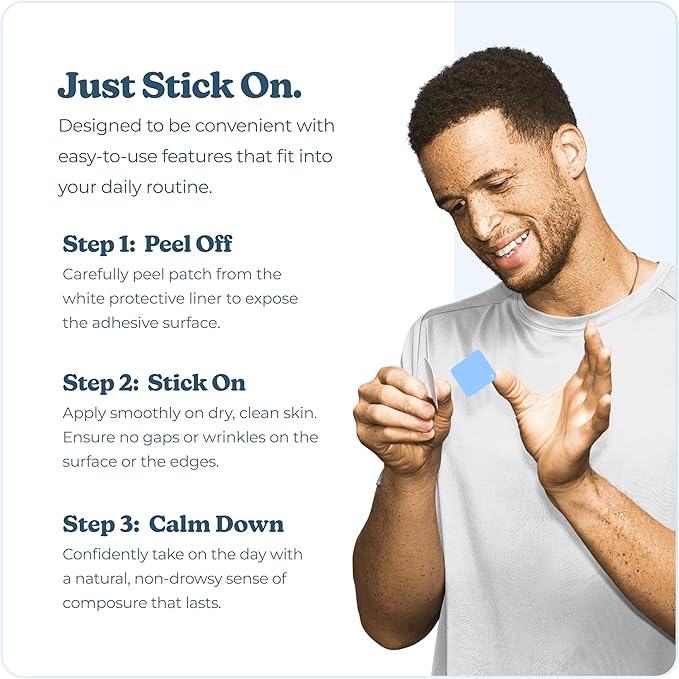 Calm Down Patches | Vibrants Natural Stress Patch | Refill Pack - 28 Bio-Frequency Patches for Stress