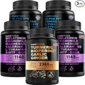 MEDCHOICE Turmeric &amp Ginger (120ct) Sleep Melatonin (180ct) and Nootropic Brain (120ct) Supplement Bundle - Wellness Trio for Brain Sleep &amp Immune Support - Vegan Non-GMO Gluten-Free