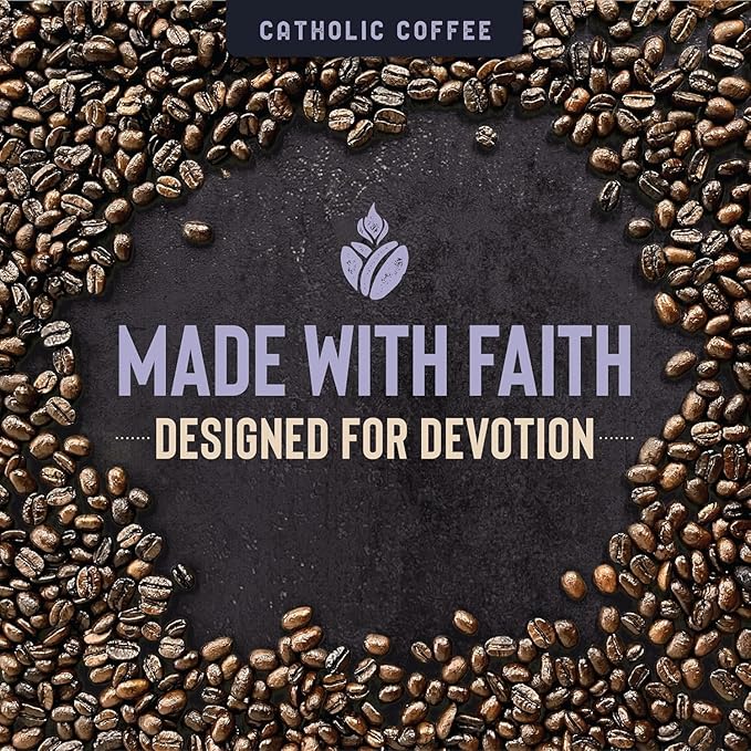 Catholic Coffee St. Peter Medium Roast Ground Coffee &amp Tumbler Gift Set – 12oz Bag Christmas Gift for Coffee Lovers Catholic Holiday Box