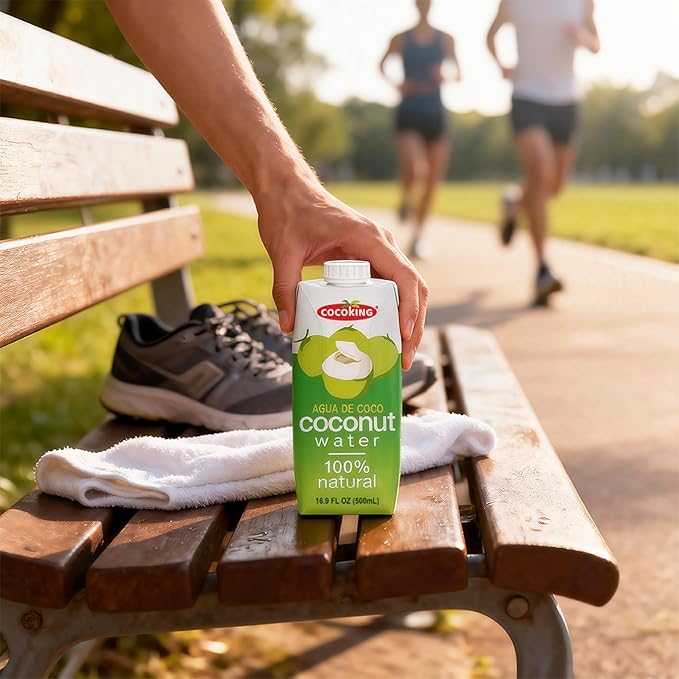 CocoKing Thai Coconut Water – Pure Nam Hom Coconuts – Natural Electrolyte Drink – No Added Sugar Not from Concentrate 16.9 Fl Oz (Pack of 12)