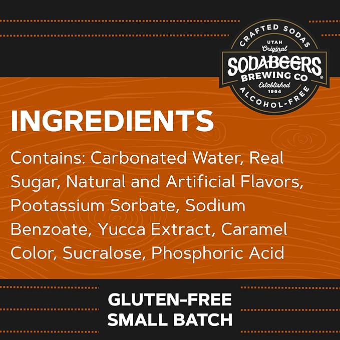 Butterscotch Beer | SodaBeers Brewing Co | Alcohol-Free Gluten-Free Crafted Sodas Made With Natural Flavors and Real Sugar Refreshing Fruit Beverages (12 Cans)