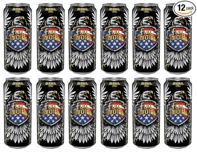 Full Throttle Energy Drink - Original Citrus | 16 Fl Oz Cans (Pack of 12)