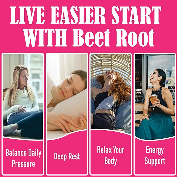 Beet Root Capsules – 1300mg Beetroot Powder for Natural Energy &amp Endurance Support Non-GMO 60 Capsules 30-Day Supply (1pc)