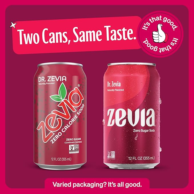 Zevia Zero Calorie Soda Dr. Zevia 12 Ounce Cans (Pack of 20)