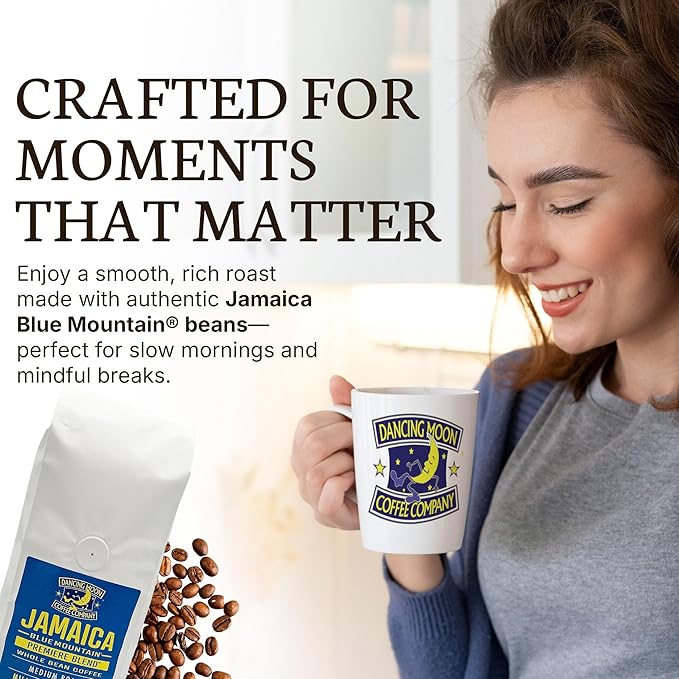 Dancing Moon Jamaica Blue Mountain® Premiere Blend Medium Roast WHOLE BEAN Coffee