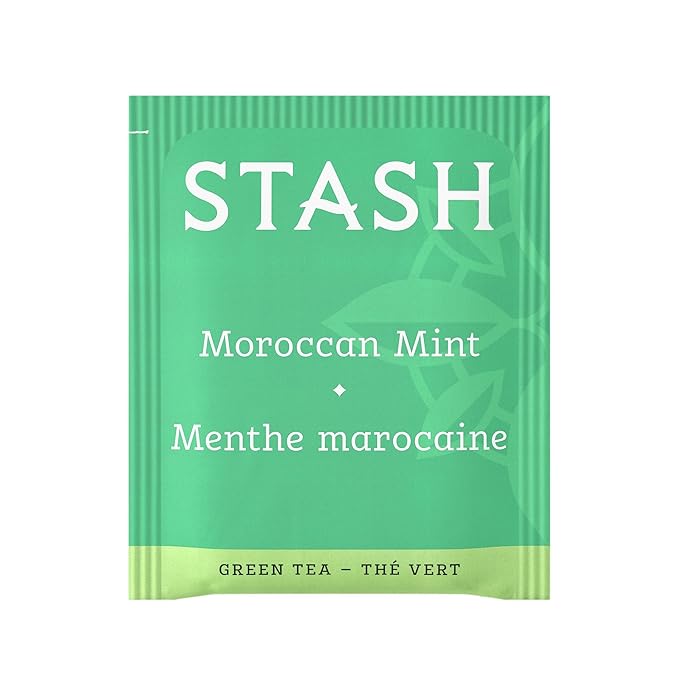 Stash Tea Moroccan Mint Green Tea - Caffeinated Non-GMO Project Verified Premium Tea with No Artificial Ingredients 30 Count (Pack of 6) - 180 Bags Total
