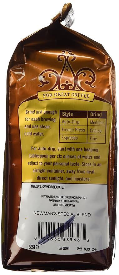 Newman's Own Organic Special Blend Ground Coffee 10-Ounce Bags (Pack of 3)