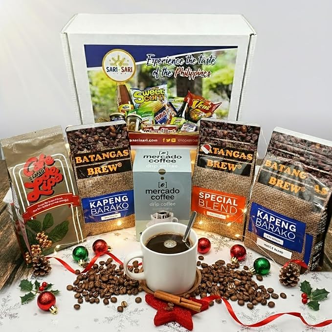 Batangas Kapeng Barako Gift Set Premium Filipino Coffee Beans &amp Ground Brew Strong Barako from Batangas (300g Cafe De Lipa Regular Special &amp Mercado)