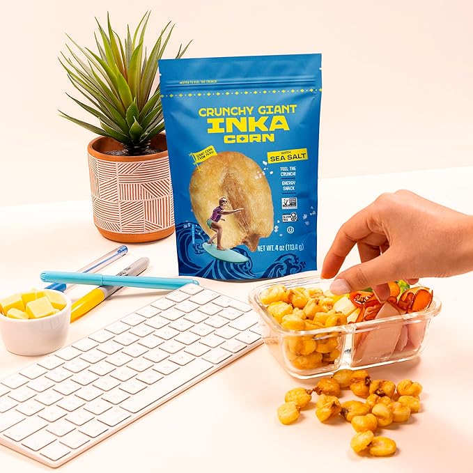 Inka Corn Nuts Gluten Free Roasted Giant Corn Original Flavor 4 Ounce (Pack of 6)