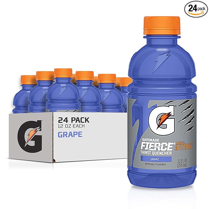 Gatorade Fierce Thirst Quencher Grape 12 Ounce Bottles (Pack of 24)