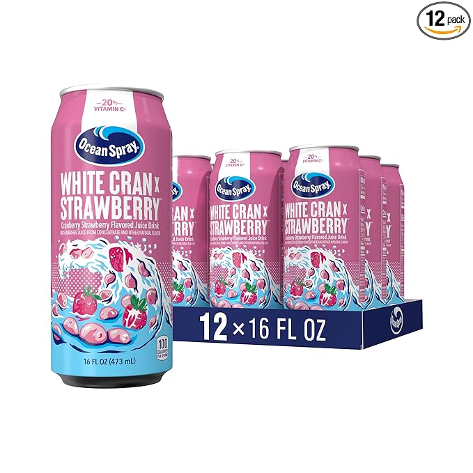 Ocean Spray® White Cran-Strawberry Juice Drink 16 Fl Oz Can (12 Pack)