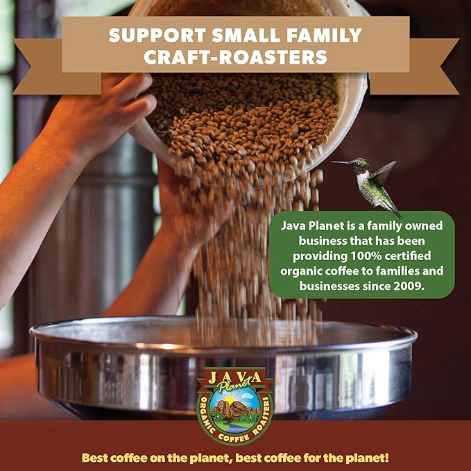 Low Acid Organic Coffee – Whole Bean Mold-Free &amp Stomach Friendly by Java Planet Coconut and Hazelnut Medium Dark Roast Arabica Gourmet Coffee Grade A Smithsonian Bird Friendly 1LB Bag