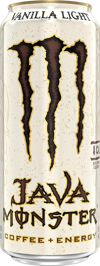 Monster Energy Java Monster Vanilla Light Coffee + Energy Drink15 Fl Oz | Pack of 12