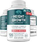 Height Growth Maximizer Calcium Vitamin D3 and Zinc Blend Pills Bone Growth Supplement for Kids and Teens Bone Strength Density Support GMO-Free Gluten-Free Made in USA 120 Caps