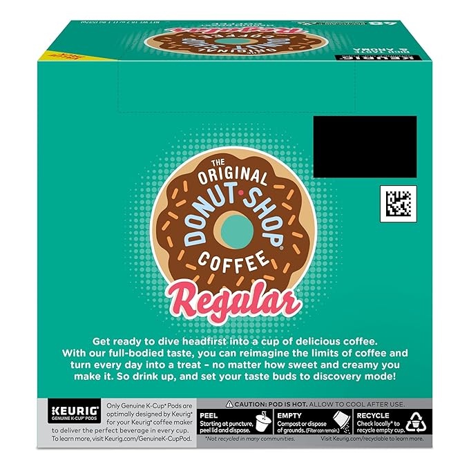 The Original Donut Shop Regular Single-Serve Keurig K-Cup Pods Medium Roast Coffee Pods 48 Count
